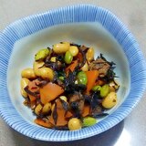 時短!大豆とひじきの煮物++